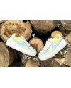 Купить Женские кроссовки Nike Air Force 1 Shadow белые с зеленым и желтым
