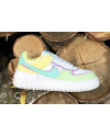 Купить Женские кроссовки Nike Air Force 1 Shadow белые с зеленым и желтым