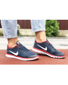 Купить Женские кроссовки Nike Free 3.0 V2 темно-синие с белым и красным