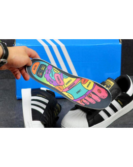 Чоловічі кросівки Adidas Classics Superstar чорні з білим