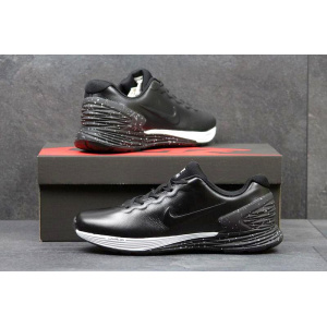 Мужские кроссовки Nike Lunarlon черные с белым