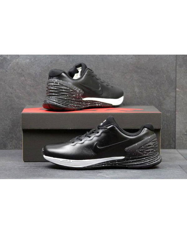 Чоловічі кросівки Nike Lunarlon чорні з білим
