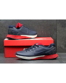 Чоловічі кросівки Nike Lunarlon темно-сині з червоним