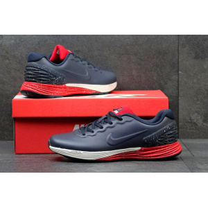 Чоловічі кросівки Nike Lunarlon темно-сині з червоним
