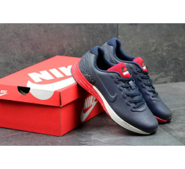 Мужские кроссовки Nike Lunarlon темно-синие с красным