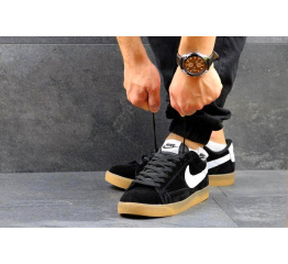 Мужские кроссовки Nike SB Blazer Low GT черные с белым