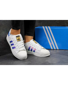 Жіночі кросівки Adidas Classics Superstar Hologram Iridescent білі з фіолетовим