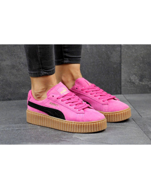 Жіночі кросівки Puma Creepers By Rihanna рожеві з чорним