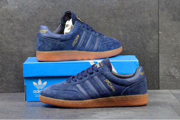 Мужские кроссовки Adidas Spezial темно-синие