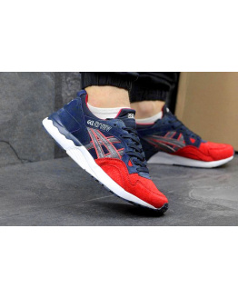 Мужские кроссовки Asics GEL-Lyte V темно-синие с красным