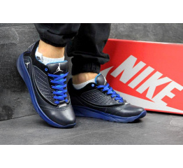 Мужские кроссовки Nike Jordan черные с голубым