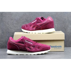 Мужские кроссовки Reebok Classic Leather Crepe бордовые