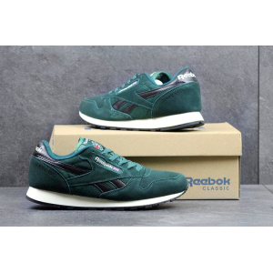 Мужские кроссовки Reebok Classic Leather Crepe зеленые