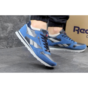 Чоловічі кросівки Reebok Classic Leather сині з блакитним