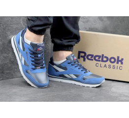 Мужские кроссовки Reebok Classic Leather синие с голубым