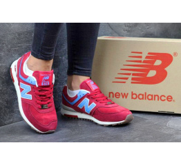 Женские кроссовки New Balance 574 красные