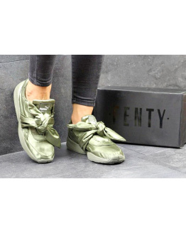 Женские кроссовки Puma Fenty by Rihanna x Bow оливковые