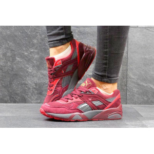 Жіночі кросівки Puma Trinomic R698 бордові з сірим