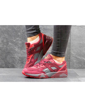Жіночі кросівки Puma Trinomic R698 бордові з сірим