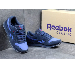 Женские кроссовки Reebok Classic Leather темно-синие