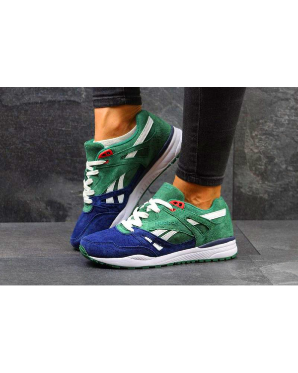 Жіночі кросівки Reebok Hexalite Ventilator зелені з синім
