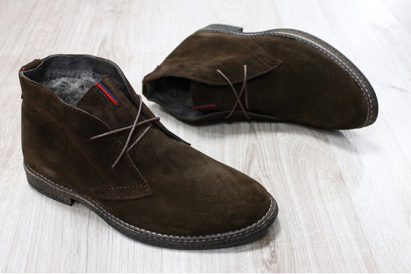 Мужские ботинки Tommy Hilfiger Suede Ankle Boot зимние коричневые