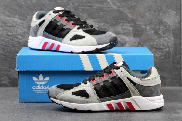 Мужские кроссовки Adidas Equipment Support 93 серые с черным