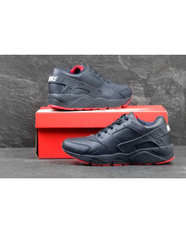 Чоловічі високі кросівки Nike Air Huarache темно-сині с червоні