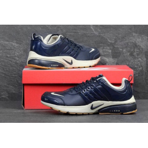 Чоловічі кросівки Nike Air Presto темно-сині з бежевим