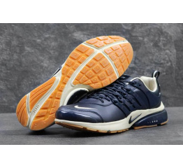 Мужские кроссовки Nike Air Presto темно-синие с бежевым