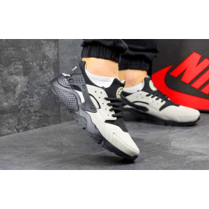 Мужские кроссовки Nike Huarache бежевые с черным