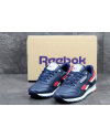 Купить Чоловічі кросівки Reebok Classic Leather темно-сині з червоним и белым