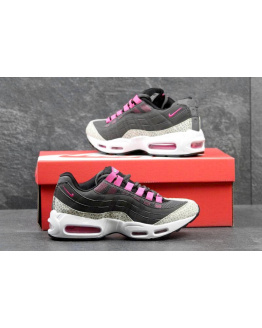 Жіночі кросівки Nike Air Max 95 сірі з рожевим