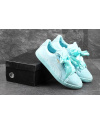 Купить Женские кроссовки Puma Suede Heart Reset бирюзовые