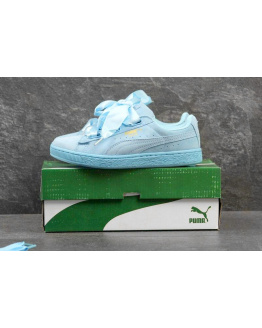 Женские кроссовки Puma Suede Heart Reset голубые
