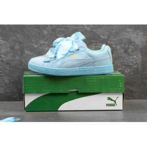 Купить Женские кроссовки Puma Suede Heart Reset голубые в Украине