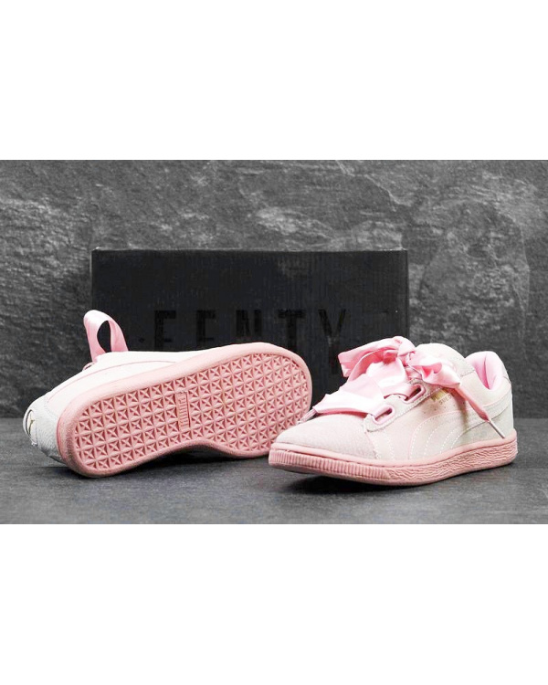 Женские кроссовки Puma Suede Heart Reset розовыые