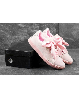 Женские кроссовки Puma Suede Heart Reset розовыые