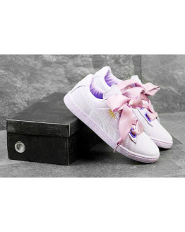 Женские кроссовки Puma Suede Heart Reset сиреневые