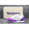 Женские кроссовки Reebok Classic Leather бежевые с фиолетовым