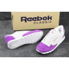Купить Женские кроссовки Reebok Classic Leather бежевые с фиолетовым