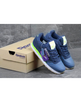 Женские кроссовки Reebok Classic Leather темно-синие