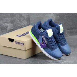 Купить Женские кроссовки Reebok Classic Leather темно-синие в Украине