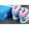 Женские высокие кроссовки Adidas Amberlight Up голубые с розовым