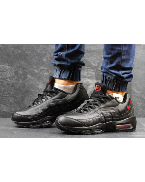 Мужские кроссовки Nike Air Max 95 черные с серым