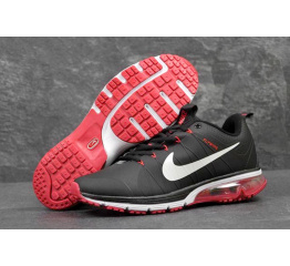 Мужские кроссовки Nike Flywire черные с белым и красным