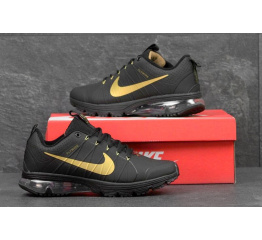 Мужские кроссовки Nike Flywire черные с золотым
