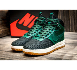 Мужские высокие кроссовки на меху Nike Lunar Force 1 Duckboot зеленые