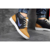 Купить Мужские высокие зимние кроссовки Nike светло-коричневые с черным