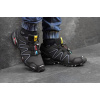 Мужские высокие кроссовки на меху Salomon SpeedCross 3 черные с серым